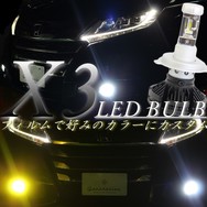 X3 LED HEAD LIGHT 全光束6000LM HB3/HB4/HIR2 タイプ